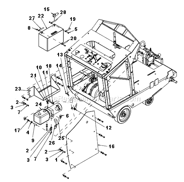 Page L Diagram and Parts List for MK-6026KBG  MK Diamond Concrete Saw